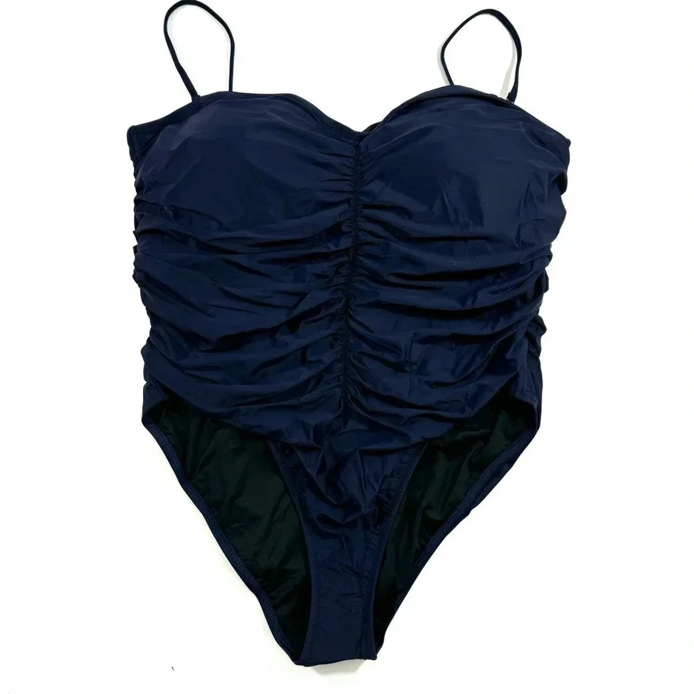New J Crew Ruched Sweetheart One Piece Swimsuit BF176